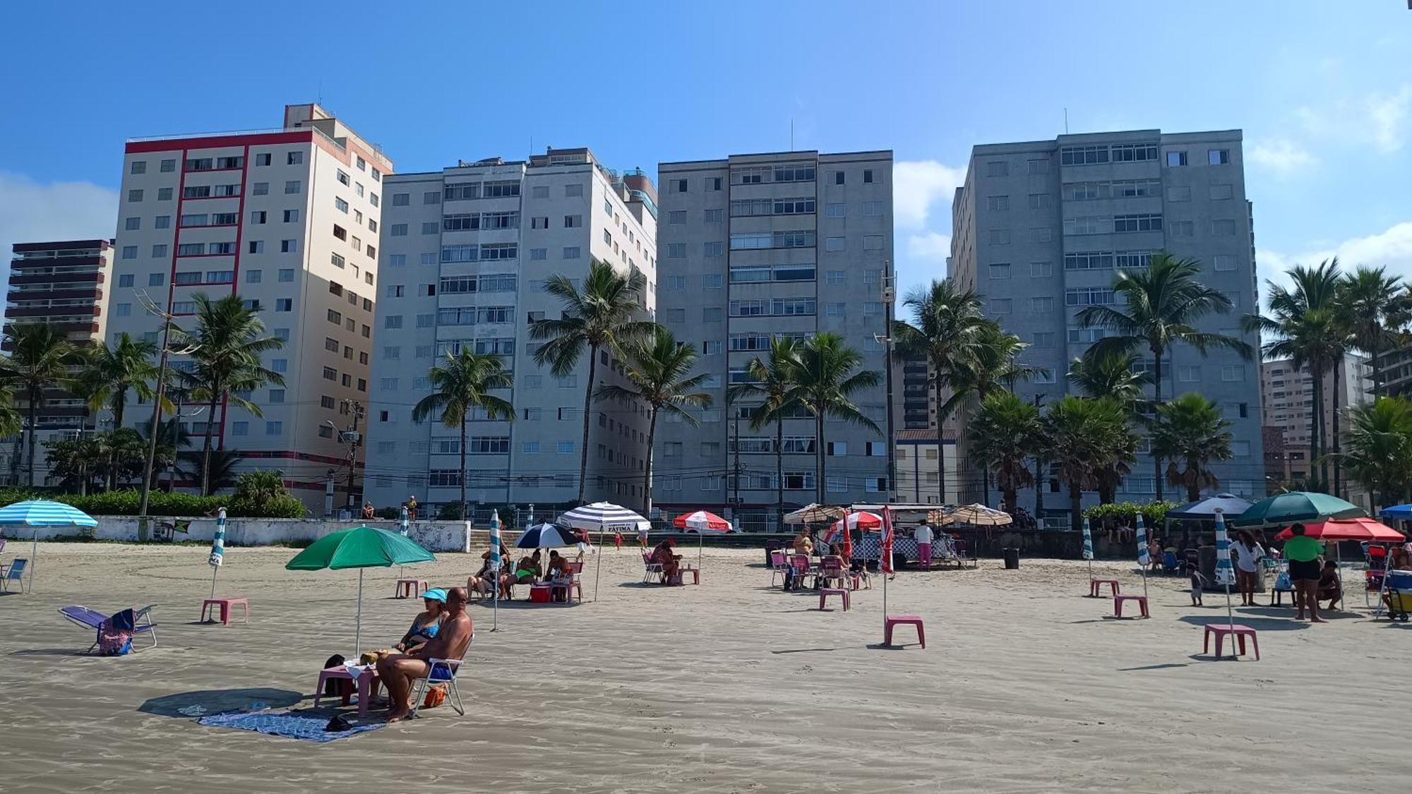 Apartamento Pe Na Areia Vila Caicara Прая-Гранди Экстерьер фото